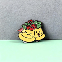 Épingles en émail doux personnalisées pour Noël, badges en métal plaqué or, nickel noir pour cadeaux, épingles