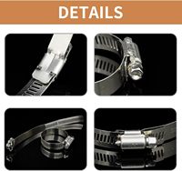 Assortiment de colliers de serrage pour tuyaux, kit de 45 colliers de serrage en acier inoxydable à vis sans fin pour conduites de carburant (1/4 po à 1-1/8 po)