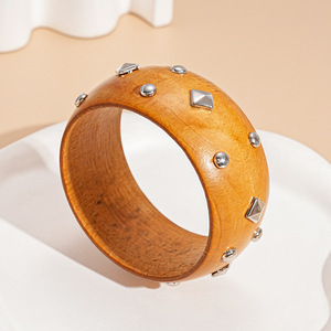<span class=keywords><strong>Bracelet</strong></span> en bois vintage en forme d'étoile, <span class=keywords><strong>bracelet</strong></span> à clous géométriques pour femmes - Product Image 5