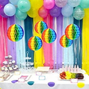 Cầu Vồng Cưới Tổ Ong Giấy Bóng Trang Trí Nội Thất Tổ Ong Lantern Đối Với Đảng - Product Image 6