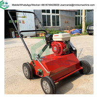 Scarificateur de pelouse à poussée manuelle Scarificateur de pelouse Moteur à essence Outil de jardin cultivateur Scarificateur et aérateur de pelouse