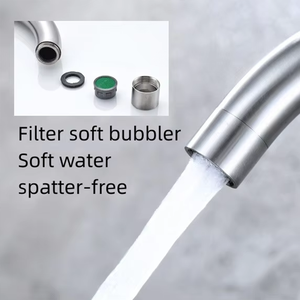 Grifo Monomando de Acero Inoxidable 304 FSH OEM con Rociador Extraíble de Rotación de 360 Grados para Fregadero de Cocina, Mezclador de Agua Fría/Caliente con Cerámica - Product Image 4