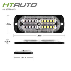 Ht-auto — barre lumineuse 12-24V, 20 LED en cas d'urgence, protection stroboscopique, ambre, avec 16 types de flash - Product Image 3