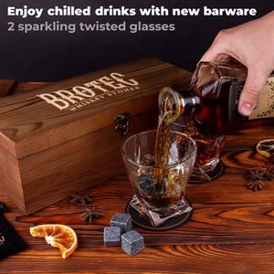Juego de Vasos de Whisky con Logotipo Personalizado |   Vaso de Cristal Grabado con Láser |   Regalos Corporativos de Lujo y Amenidades para Hoteles, Juego de Vasos para Whisky - Product Image 4