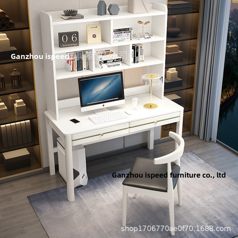 Customized Solid Wood Desk with Integrated