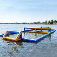 Terrain de volley-ball flottant sur mesure étanche à l'air Commercial terrain de volley-ball de plage gonflable extérieur en Pvc pour enfants/adultes
