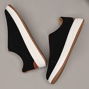 Chaussures décontractées de luxe pour hommes, <span class=keywords><strong>baskets</strong></span> à triple couture, coupe basse, dessus en daim, doublure en cuir véritable, souples, respirantes, à enfiler - Product Image 6