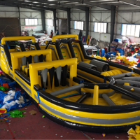 Château gonflable pour enfants, installation facile, fête dans la cour, châteaux gonflables pas chers, gonflables commerciaux avec double toboggan