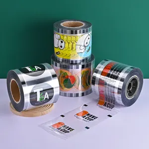 테이크 아웃 패키지 우유 차 두유 플라스틱 컵 밀봉 필름을위한 90/95 구경 인쇄 로고 밀봉 필름