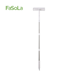 FaSoLa Extendable Window <b>Squeegee</b> Aluminum 2 In 1 For High Rise Cleaning White - Product Image 1