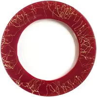 Round Plastic Embossed Glass Plates, Wedding Charger Plate