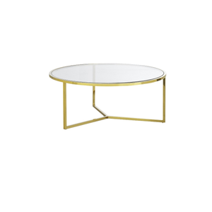 Mesa de centro moderna minimalista con tapa de vidrio templado para sala de estar, apartamento, oficina y interior de hotel. - Product Image 1