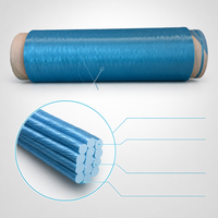 Fil DTY 100% Nylon 6, couleur personnalisée, 40D/24F, teint en masse bleu, pour tricot et couture