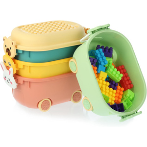 71L Eco-Friendly Plastic Baby Storage <b>Box</b> Modern Design Kids Toy Snack Doll <b>Book</b> Clothes Organizing Pig Bins - Product Image 1