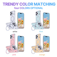 Coque de téléphone portable magnétique antichoc de luxe à paillettes brillantes, très vendue, pour iPhone 18 17 16 Pro Max Air avec support rotatif