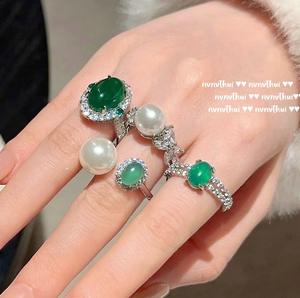 Vapevine stile Vintage placcato in oro 18K Set in ottone frizzante orecchio di <span class=keywords><strong>acqua</strong></span> goccia di pietre preziose collana di perle petalo zircone rame - Product Image 5