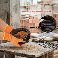 Gants de travail spécialisés SNELL en nitrile enduit de palmier, épaissis, anti-abrasion, flexibles, pour la rénovation de bâtiments