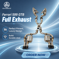 Système d'échappement complet en acier inoxydable CSZ Racing Performance avec collecteur et silencieux pour Ferrari 599 GTB V12 6.0L, échappement au son profond