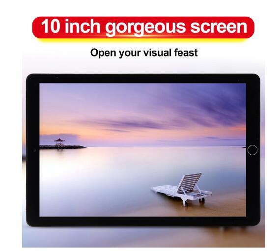 Latest 10-Inch Full Screen WiFi Tablet with Large 2GB + 32GB Memory Android 4G Calling Features USB Interface for Kids