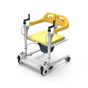 Adjustable Height Transfer <b>Chair</b> <b>with</b> 360° Split Seat and <b>Wheels</b> for Elderly Patient Support - Product Image 2