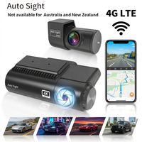 Caméra de tableau de bord 4K double avant et arrière avec Wi-Fi, vision nocturne et commande vocale, pour vente en gros, avec carte mémoire, du fabricant