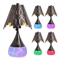 Lampe de bureau LED à commande tactile au design moderne, température de couleur réglable (3000K-6500K), abat-jour en métal en forme de parapluie, dimmable et protectrice pour les yeux
