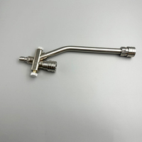 Nouvelle conception de canon à mousse de neige Double tige d'extension de soupape Double embout pour le lavage de voiture à commutation rapide