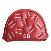 Housse de tête de club de golf haut de gamme en cuir PU imperméable avec logo brodé personnalisé, fermeture magnétique ou à bande auto-agrippante