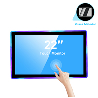 Vente en gros Offre Spéciale 22 pouces 2k lumière LED capacitive matériau en verre panneau bordure écran de jeu incurvé moniteurs Lcd