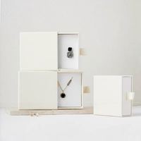 Caja de Regalo de Joyería de Lujo Personalizada, Caja de Embalaje para Anillos, Collares y Pendientes con Forro de Terciopelo