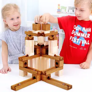 En gros personnalisé bois Montessori trou orbite développement bébé jouet compétences de suivi visuel blocs de construction en bois jouets