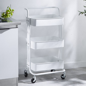 Chariot de rangement mobile simple pour salon de beauté, salle de bain, salon, cuisine et rangement de finition - Product Image 3