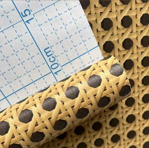 Papier peint PVC 3D nid d'abeille, imitation bambou chinois tissé, décoration rétro en tapis de bambou, papier peint auto-adhésif pour porche - Product Image 2