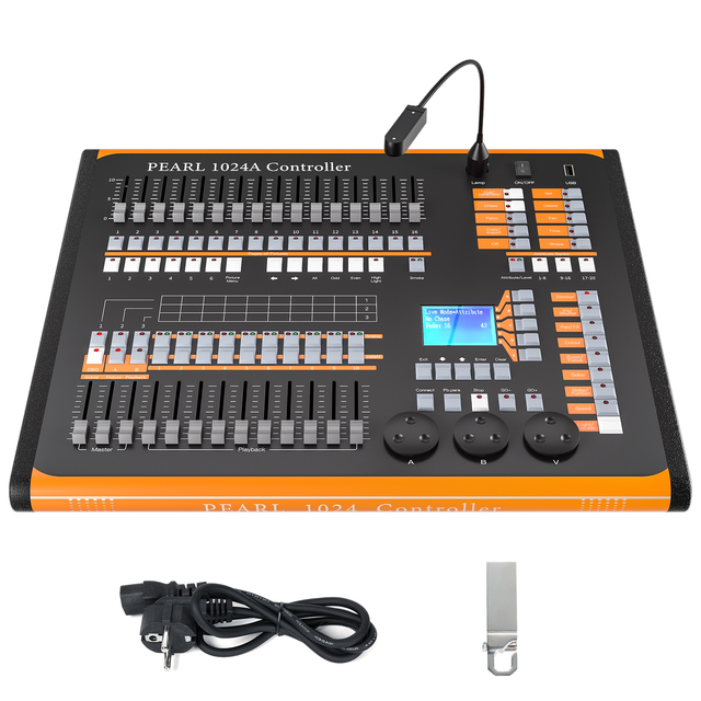 Factory Wholesale Profession Dmx 1024 Stage Lighting Control Stage Lights Console Lcd Display Mixer Dmx1024 Controller