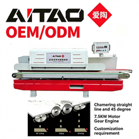 Machine à polir AITAO pour lignes droites à chanfrein de 45 degrés, haute efficacité, moteur 7,5 kW, pour granit, céramique, pierre frittée, verre, 3000 mm