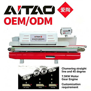AITAO 45 Degree Chamfer Straight Line Polishing <b>Machine</b> High Efficiency 7.5KW Motor Granite Ceramic Sintered Stone and Glass - Product Image 1