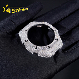 Gioielli Hip Hop in Argento Sterling 925 Completamente Tempestati di Diamanti Moissanite VVS, Cassa GA2100, Lunetta per Orologio con Moissanite, Accessori per Orologi - Product Image 5