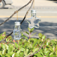 Bouteille de jus en plastique jetable en forme d'étoile mignonne de 250ml avec couvercle en aluminium