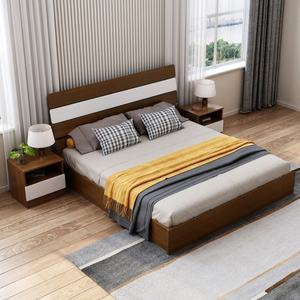 เตียงคิงไซส์/ควีนไซส์ทันสมัยขายดีปี 2022 พร้อมลิ้นชักเก็บของ เฟอร์นิเจอร์หัวเตียงทำจากไม้อัดเอ็มดีเอฟ ห้องนอนพร้อมตู้เสื้อผ้า - Product Image 4