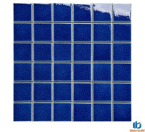 Vente flash : Mosaïque verte émeraude effet glace craquelée 306x306mm, carrelage imperméable pour bassin à poissons - Product Image 1