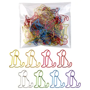 200 pcs Metal Wire Canine Bookmark Animal Paperclips Puppy Paper Clips Dog Paper Clip for Office School Home Mans best friend