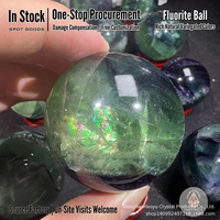 Esfera de Cristal de Fluorita Natural Letsun, Bola de Cristal Pulida, Decoración Feng Shui, Venta al por Mayor, Jiangsu, Colores Mezclados