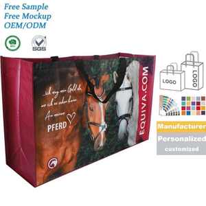 Benutzer definiertes Trage geschenk Große Easy Carry Sack Mode Benutzer definiertes Logo Einkaufstasche Laminierte pp Gewebte Einkaufstasche mit Griff - Product Image 1