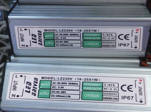 Không thấm nước <span class=keywords><strong>LED</strong></span> cung cấp điện <span class=keywords><strong>10</strong></span>-25x1 <span class=keywords><strong>W</strong></span>át 300mA đầu ra điều khiển cho <span class=keywords><strong>LED</strong></span> Đèn Đường - Product Image 6