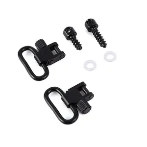 Hunting Tool Accessory Matt Black Push Bottom Sling Swivel Screws Studs Base with White Spacers