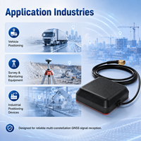 Antenne active GNSS de haute précision OEM GPS GLONASS BeiDou Galileo L1 L2 L5 avec connectivité SMA, protection IP66, câble personnalisé