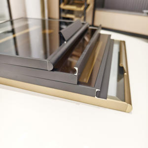 Kabinet Interior dapur, untuk lemari pakaian kamar tidur furnitur kaca buram profil pintu - Product Image 1