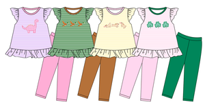 Barboteuse personnalisée pour bébé fille, canards colverts, animaux, vêtements pour tout-petits à volants - Product Image 2