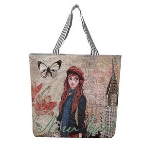 Sac fourre-tout en toile brodé tendance style coréen, sac à bandoulière minimaliste pour femme, idéal pour le shopping - Vente en gros usine - Product Image 3