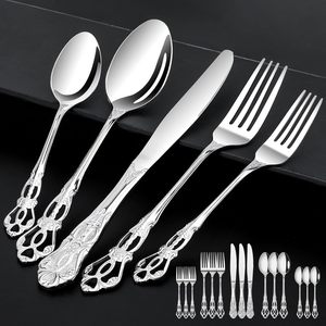 Bestseller Lot de 20 <span class=keywords><strong>couverts</strong></span> en acier inoxydable de qualité supérieure <span class=keywords><strong>couverts</strong></span> de <span class=keywords><strong>service</strong></span> en argent ustensile 4 pièces durables polies miroir pour - Product Image 2